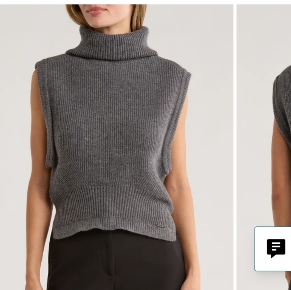 New! Jason Wu Gray Turtleneck Sweater Size Medium